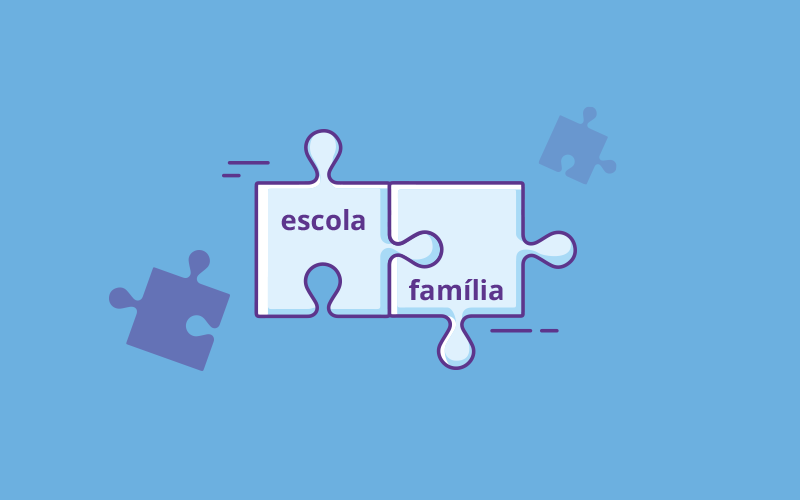 Família na escola - puzzle online