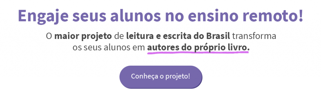 Cadastre aqui e aplique o projeto do livro em 2021